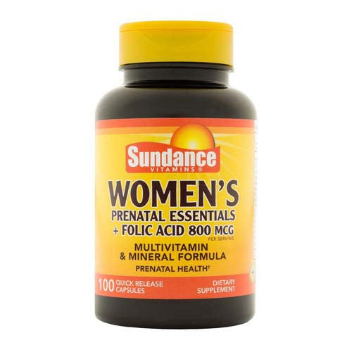Sundance Prenatal Vitamins And Minerals Quick Release Capsules For Womens, 100 Ea